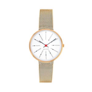 Arne Jacobsen ur - Bankers - Ø 30 mm -Mesh lænke IPG 53113-1409